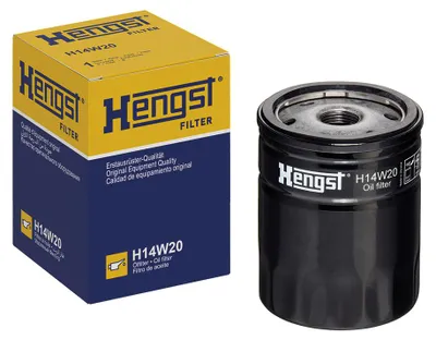 Immagine prodotto di Filtro dell'olio HENGST FILTER H14W20 per FORD Fiesta Mk4 (berlina a 5 porte), FIESTA III, SIERRA, MONDEO II (station wagon), MONDEO II