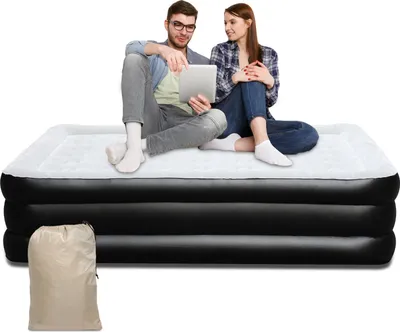 Immagine prodotto di TolleTour Materasso gonfiabile per 2 persone Letto gonfiabile autogonfiabile 200 x 152 x 46 cm Materasso gonfiabile con pompa elettrica