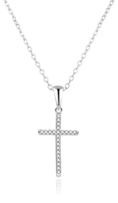 Image de Collier en argent avec croix AGS1595/47 ( chaîne, pendentif)