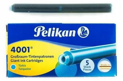Produktbild von Pelikan Lange Tintenpatronen Türkis Nachfüllung für Füller
