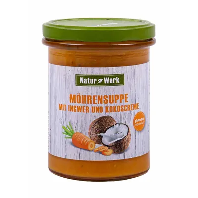 Produktbild von Naturwerk Möhren-Ingwer-Kokos-Suppe 6x385ml