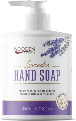 Immagine prodotto di Sapone Liquido Naturale Lavanda con Cucchiaio di Legno 300 ml