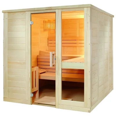 Produktbild von Harvia Komfort Large Massivsauna aus Fichte Saunakabine ca. 208x206x204 cm