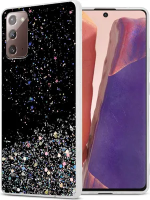 Produktbild von Cadorabo Hülle für Samsung Galaxy NOTE 20 Schutz Hülle in Schwarz Handyhülle TPU Etui Glitter Cover Case Glitzer