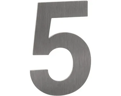 Zdjęcie produktu dla Cyfra "5", 50 mm, samoprzylepna, stal nierdzewna