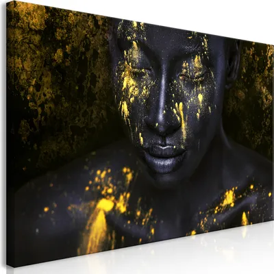 Immagine prodotto di Murale mega XXXL donna 250x125 cm pezzo unico formato XXL stampa d'arte per auto montaggio quadri su tela quadri moderni decorazione murale fai da te casa decorazione viso modello Africa h-B-0129-ak-e