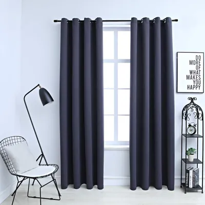 Immagine prodotto di VIDAXL -Vorhänge Blackout mit Ringen 2 ST 140x225 cm Anthrazit