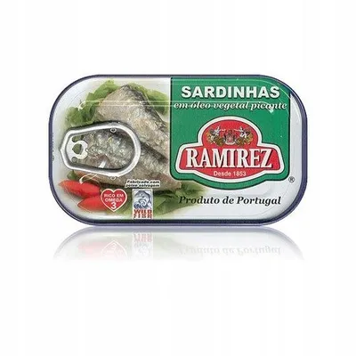 Produktbild von Ramirez Sardinen in würziger Gemüsesoße – 125g Dose, portugiesische Spezialität