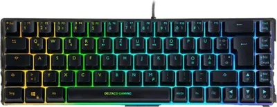 Produktbild von Deltaco Gaming GAM-158-DE, Kabelgebunden, USB, Membran Key Switch, QWERTZ, RGB-LED, Schwarz