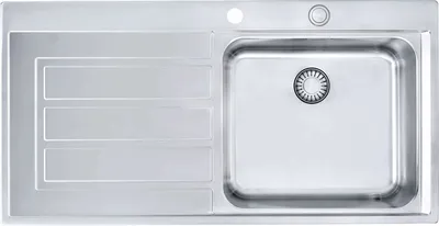 Produktbild von Franke Mythos Epos Flächenb. Edelstahlspüle EOX 211-100 Druckknopf Edelstahl ab 50 cm 127.0380.300 - inkl.