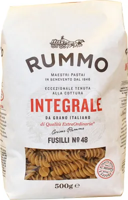 Produktbild von 4er-Pack Rummo Pasta Fusilli Integrali N°48,Vollkornnudeln Nudeln Vollkorn Italienische Pasta 500g