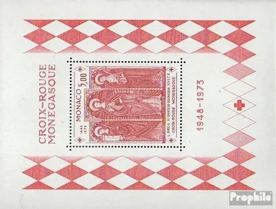Produktbild von Briefmarken Monaco 1973 Mi Block5 (kompl.Ausg.) postfrisch Rotes Kreuz