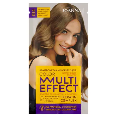 Image de JOANNA Multi Effect Keratin Complex Color Instant Color Shampoo Farbshampoo 014 Aromatic Cappuccino 35g