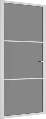 Produktbild von vidaXL Innentür 93x201,5 cm Weiß ESG-Glas und Aluminium