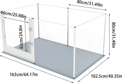 Image de Grand parc pour chien en acrylique - Parc d'intérieur pour chiots et caisse de mise bas - 6 panneaux - avec tapis imperméable - Enclos d'entraînement - Argent