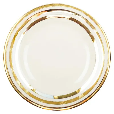 Produktbild von Tiefer Teller mit dreifachem Goldrand, 23 cm – 6er-Set