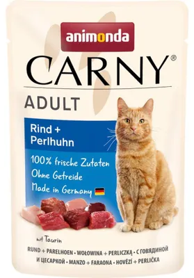 Zdjęcie produktu dla Animonda Carny Adult Pouch Beef,Guinea-fowl 85g