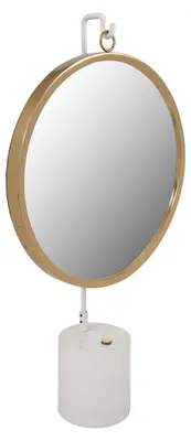 Obrázok produktu pre Zrkadlo Eleganca s rámom v bielej a zlatej farbe