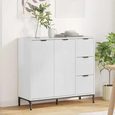Obrázok produktu pre Maison Exclusive - Komoda s vysokým leskom, biela, 89,5 x 33 x 82 cm, drevený materiál