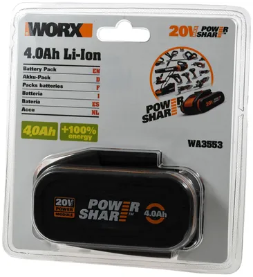 Image de Batterie WORX WA3553 20V 4.0Ah Li-Ion