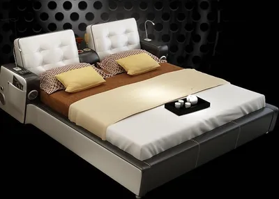 Produktbild von Bett Musik System USB Betten Multifunktion Luxus Möbel Schlafzimmer Hotel Doppel