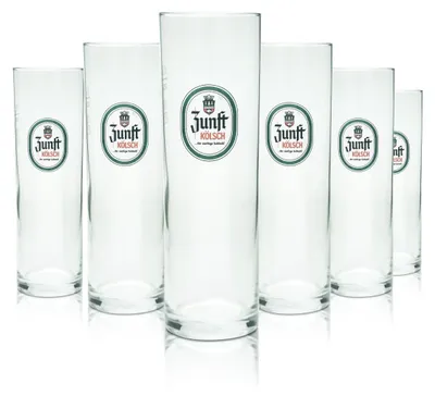 Produktbild von 6x Zunft Bierglas 0,2l Kölsch Stange Altbier Gläser Set Brauerei Köln Karneval