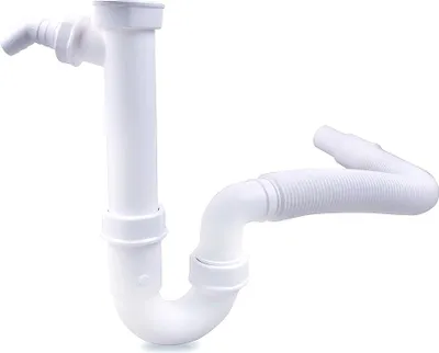 Produktbild von Geruchsverschluss 1 1/2 Zoll Röhrrengeruschverschluss Siphon mit flex Abgang Geräteanschluss für Spüle