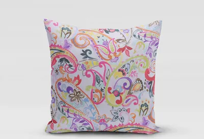 Produktbild von SCHÖNER LEBEN. Kissenhülle Paisley weiß bunt verschiedene Größen Größe 70x70cm (HxB) 70x70cm (HxB) Größe