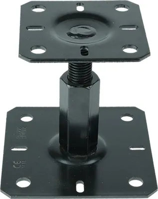 Immagine prodotto di Supporto regolabile per pali nero per pali da 13 x 13 a 15 x 15 cm - per pezzo