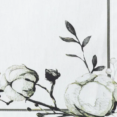 Image de EUROFIRANY, sous-verres décoratifs à motifs floraux, blancs, 30 x 40 cm