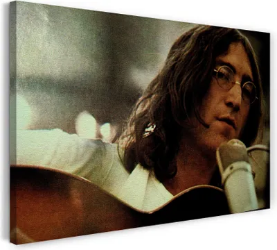 Produktbild von Leinwandbild (120x80cm): John Lennon, echter Holz-Keilrahmen inkl. Aufhänger, handgefertigt in Deutschland