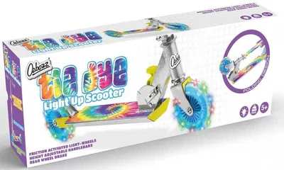 Image de Trottinette lumineuse Tie Dye pour enfants avec roues LED pour l'extérieur