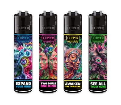 Produktbild von Clipper Feuerzeug 4er Set FFX Trippy