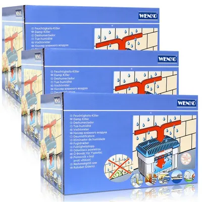 Produktbild von 3x Wenko Feuchtigkeitskiller - Raumentfeuchter,1 kg