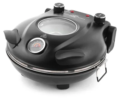 Pizzaofen 31 cm Keramikstein 1200 W 420 °C schwarz