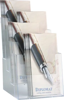 Produktbild von Tischprospektständer 4x A5 glasklar Packung mit 2 Stück
