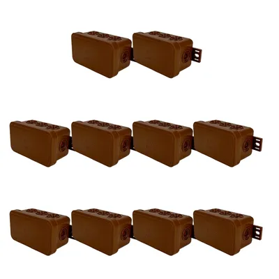 Obrázok produktu pre 10x flexibilná krabica na povrchovú montáž 80x45x41mm IP54 8 kliknutí membránových vstupov hnedá V8 EDO777922 EDO Technic