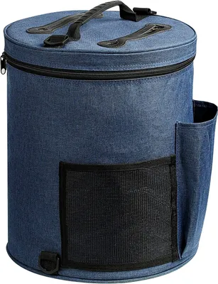 Produktbild von Handarbeitstasche Häkeln Strickbeutel Aufbewahrung Strick, Tasche Stricken Aufbewahrung Mit Reißverschluss Und Tasche Für Aufbewahrung Wolle Stricknadeln Häkelnadeln Und Andere Zubehörs