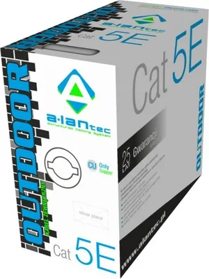 Immagine prodotto di A-LAN KIU5OUTZ305 - Cavo di rete (305 m, Cat5e, U/UTP (UTP), grigio)
