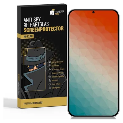 A product shot of a phone screen protector packaging and the screen protector itself.