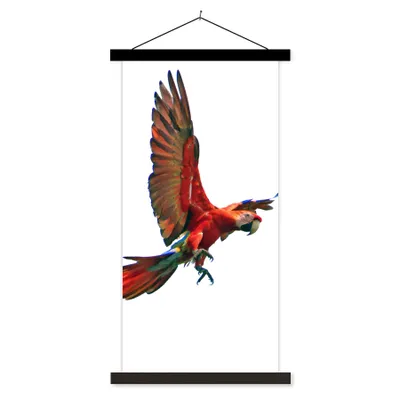 Produktbild von MuchoWow® Textilposter Ara - Vogel - Porträt 60x120 cm mit schwarzem Rahmen - Magnete