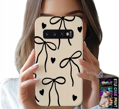 Immagine prodotto di Custodia Per Samsung Galaxy S10 - Fiocco Beige Disegni Moda