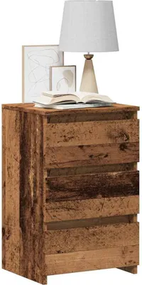 Image de vidaXL Table de nuit imitation vieux bois 40x35x62,5 cm Bois composite