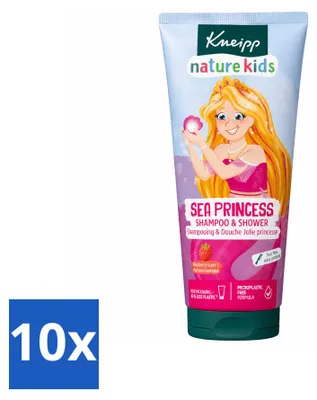 Produktbild von 10 x Kneipp Nature Kids Shampoo & Dusche Prinsessen - 200 ml - Vorteilspackung - 10 Stücke
