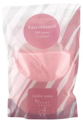 Obrázok produktu pre HomeBound Prášok na výrobu svieč, 500 g, s 12 knôtmi, ružovej farby