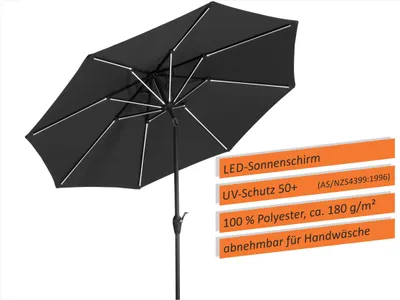 Produktbild von Schneider Sonnenschirm Blacklight 270/8 anthrazit 790-15