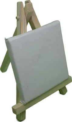 Produktbild von Mini Keilrahmen auf Staffelei weiß 7x7cm