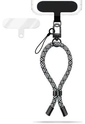 Produktbild von Wristy Edition - Lanyard Universal Handykette - Handgelenk-Schlaufe mit Metall-Karabiner -  Zebra Vibes