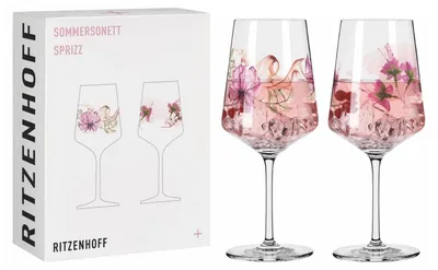 Kristallglas-Set 2 x 500 ml – Blumenmotiv – spülmaschinenfest