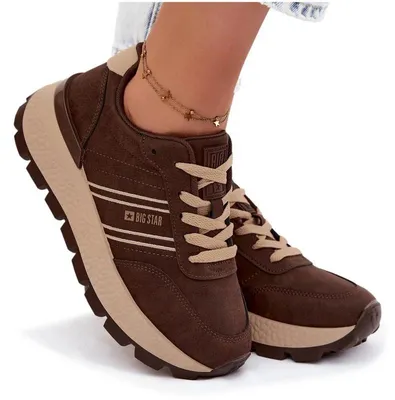 Produktbild von Damenschuhe mit Plateau Big Star UU274040 Schokoladenbraun 38